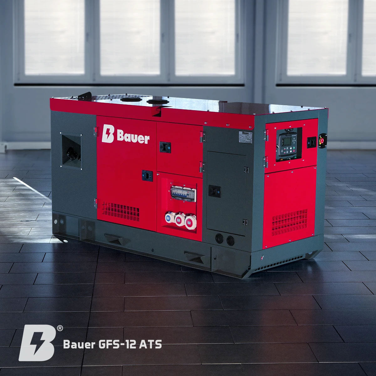 Bauer GFS-12 ATS, 12 kW/15 kVA Notstromgenerator / Notstromaggregat