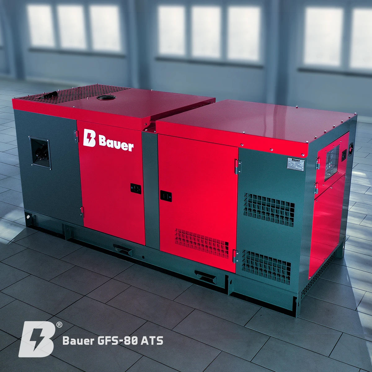 Bauer GFS-80 ATS, 80 kW/100 kVA Notstromgenerator / Notstromaggregat